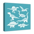 thumbnail image 2 of Creative Products Dino Names Teal 20x20 Canvas Wall Art, 2 of 5