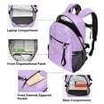 thumbnail image 5 of JIALIOU 14" Laptop Backpack Waterproof Airline Approved Stylish Casual Daypack for Travel Business College Work, Violet, 5 of 8