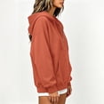 thumbnail image 4 of Weikingp Zip Up Hoodie Women Cute Hoodies Y2k Plain Zip Up Hoodie Cotton Zip Up Hoodie Womens Quarter Zip Pullover Oversized Hoodies Fall Sweatshirts for Women Cute Zip Up Hoodie Orange S, 4 of 7