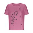 thumbnail image 5 of Blusas de Encaje de Manga Corta con Capucha de Cuello en V, 95% Poliéster 5% Spandex Camiseta de Manga Corta con Capucha, 5 of 5
