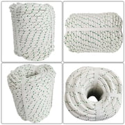 3/8 x 100 ft Double Braid Polyester Rope 4800Lbs Breaking Strength Strong Pulling Rope for Climbing Sailing Camping Swings