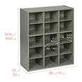 thumbnail image 2 of ECR4Kids Streamline 15 Cubby Tray Cabinet and 15 Scoop Front Bins, 5x3, Kids Furniture, Grey Wash, 2 of 9