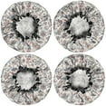 thumbnail image 2 of Shower Caps,White Pioneer Flower and Paisley Pattern Waterproof Shower Cap for Women 4 Pieces,Double Reusable Hair Cover for Shower PEVA Elastic Stretch Hem, 2 of 7