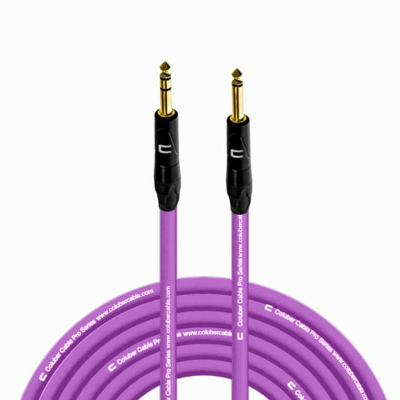 Coluber Cable 1/4" TRS Male to 1/4" TS Male Pro 3-Pin Microphone Connector