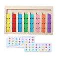 thumbnail image 3 of Montessori Wooden Toys Brain Teasers Sorting Busy Board Travel Slide Puzzle Game 8 Colors, 3 of 8