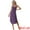 Purple, variant on Women's Pajama V Neck Soft Sexy Nightdress Stretchy Lounge Cami Dress