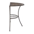 thumbnail image 4 of SAFAVIEH Genson Outdoor Patio Semi Circle End Table, Unearthed Rust, 4 of 12