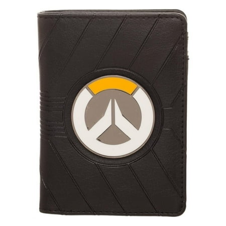 - Overwatch Logo Metal Badge Vertical Bifold Wallet