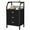 Black, variant on Nightstand with 3 Drawers and 2-Tier Shelf, Fabric Small Dresser Organizer Vertical Storage Tower for Bedroom, Closet, Hallway, Nursery, End Table Side Furniture, Sturdy Steel Frame, Wood Top