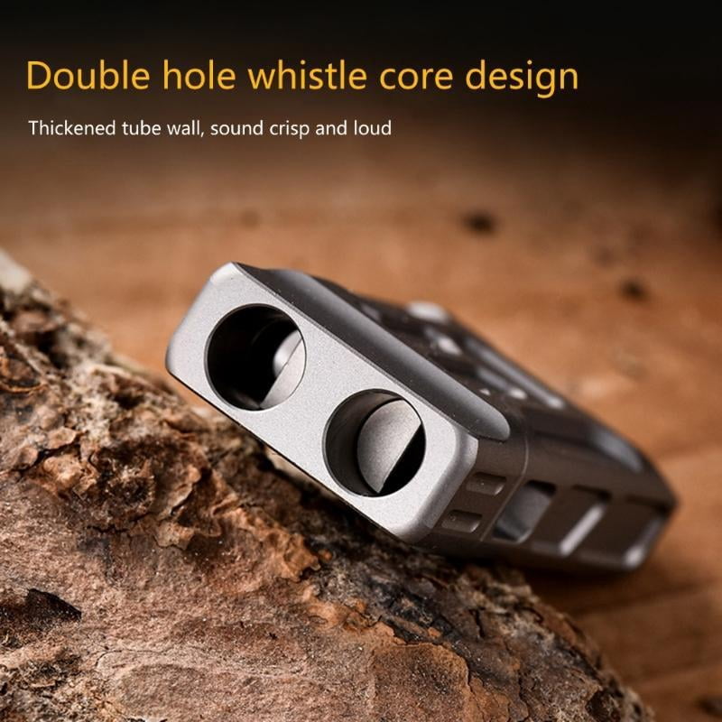 CEORPER Titanium Emergency Keyring Whistle Safety Survival Whistle Hikings Whistle