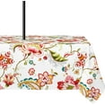 thumbnail image 1 of Nappe d'Extérieur avec Trou pour Parasol 60x84 Pouces, Nappe à Fermeture Éclair Florale Bohème d'Extérieur, Nappe Rectangulaire Imperméable et Résistante aux Plis Lavable pour Pique-Niques, Fêtes, Camping et BBQs, 1 of 5
