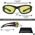 thumbnail image 4 of Bikershades Motorcycle Biker Day Night Safety Glasses Red Men Women Gray & Yellow, 4 of 6