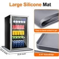 thumbnail image 2 of Tutuviw Mini Fridge Drip Mat with Raised Edge 23"*23"*0.76" Prevent Water Leakage and Floor Damage Edge Silicone Refrigerator Floor Mat(Grey), 2 of 7