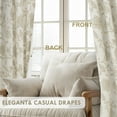 thumbnail image 6 of DriftAway Linen Floral Paisley Camel Beige Blackout Curtains for Living Room Bedroom 84 Inch Length 2 Panels Lined Grommet Window Drapes Thermal Farmhouse Country Jacobean Curtains, 6 of 8
