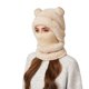 thumbnail image 5 of Sombrero de invierno de punto grueso para mujer | Gorro cálido forrado de forro polar con cobertura de orejas y rostro | Lana cortaviento, ajuste elástico y acogedor, gorra térmica suave para clima, 5 of 7