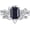 Emerald Cut Blue Sandstone, variant on White Opal Rings for Women 925 Sterling Silver Leaf Emerald Cut Opal Engagement Ring Set Promise Bridal Anniversary Birthday Jewelry Gift Size 7