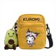 thumbnail image 1 of Kuromi-Bolsa Escolar de Anime para hombres y mujeres, bolso oblicuo periférico, bolso cuadrado pequeño con estampado de moda, mochila oblicua de un hombro, 1 of 4
