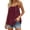 Tank tops for women summer-Wine, variant on Homenesgenics Camisoles for Women Women's Backless Tank Tops Summer Casual Sleeveless Bohemian Style Adjustable Spaghetti Straps Loose Ruffled Beach Tank Tops Black M