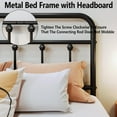 thumbnail image 3 of Vengarus Twin Metal Bed Frame with Headboard, 14 Inch, Black, 3 of 6