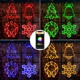 thumbnail image 5 of Set of 4 Christmas Window Lights Snowflake + Bell + Wreath + Tree with Smart Programmable RGB Fairy Lights Bluetooth App-Controlled, 5 of 8