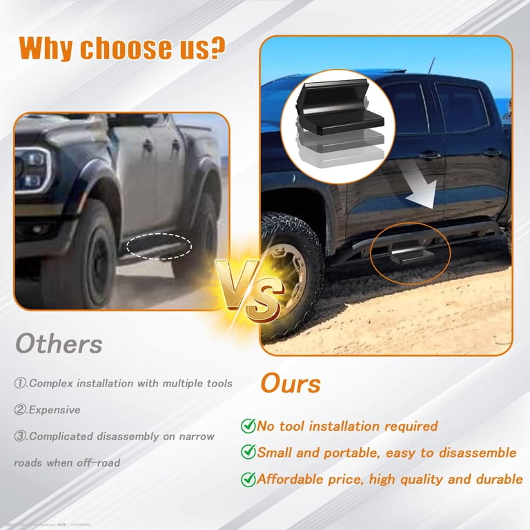 Snap-On Side Steps for Gen3 (2023-2025) Colorado ZR2 / Canyon AT4X