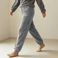 thumbnail image 3 of Maplenight Fleece Pajama Pants for Women Soft Jogger Lounge Pants Elastic Waist Casual Loungewear Sleep Bottoms, 3 of 5