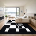 thumbnail image 3 of ODIKA 4'x6' Machine Washable Non-Slip Area Rug, Geometric Black High Traffic Rug, Black, 1052302, 3 of 7