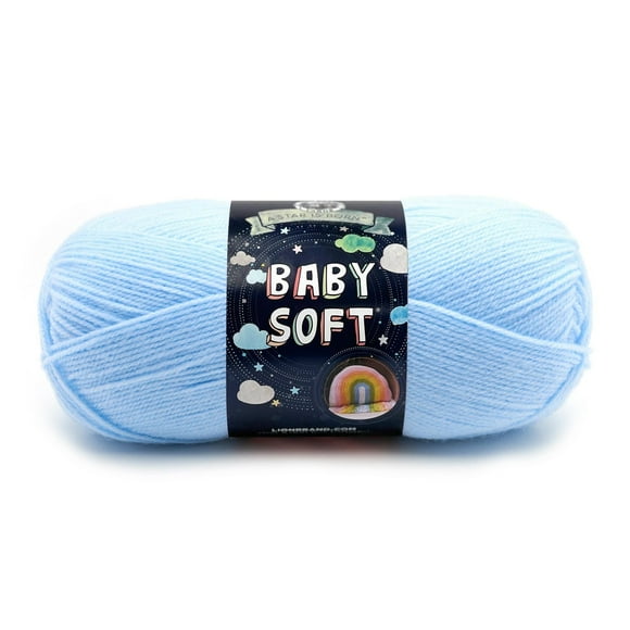 Lion Brand Baby Soft Little Boy Blue Yarn #3 Light Blue Baby Yarn 420 m/140 g