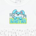 thumbnail image 4 of Inktastic My First Easter Cuddly Blue Bunny Girls Baby Dress, 4 of 5