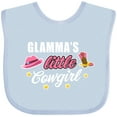 thumbnail image 3 of Inktastic Glamma's Little Cowgirl with Cowgirl Hat and Boots Girls Baby Bib, 3 of 4