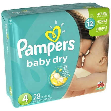 Pampers Baby Dry Diapers - Size 4 - 28 ct Size 4 (Pack of 28)