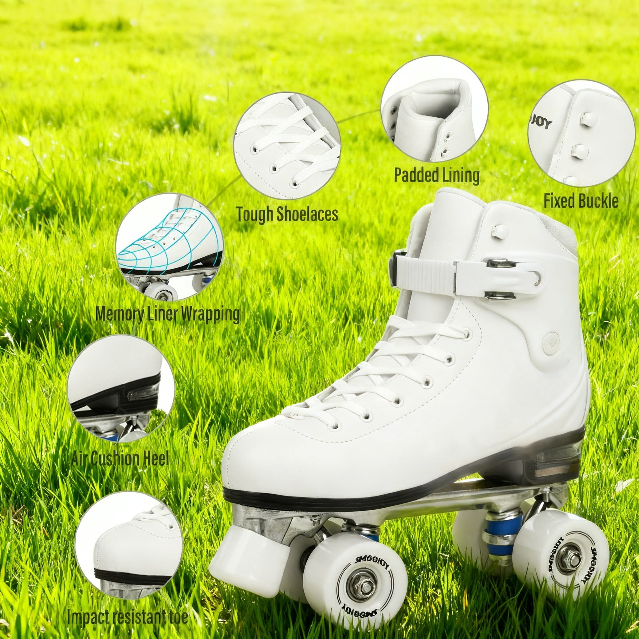 JZY Adult High-Top Retro Roller Skates, Unisex Glitter Skates for Indoor/Outdoor Use, PU Durable Wheels, Stable Weight Support