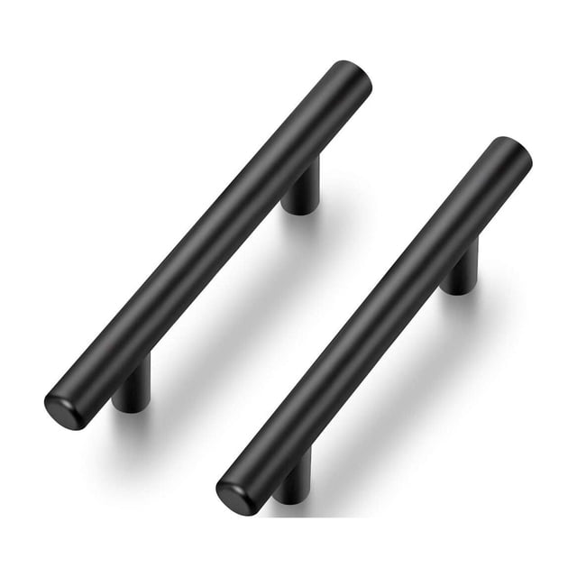 Tiradores para Gabinetes Ravinte Acero Inoxidable Negro Mate 12,7 cm