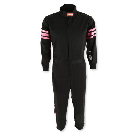 RaceQuip® 1950897RQP Pro-1 Driving Suit SFI 3.2A/1 Black/Pink Stripe Youth 2XL