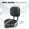 thumbnail image 2 of Meghna Bike Seat with Backrest Comfort Replacement Soft Back Rest PU Cushion for Mountain Bike Tricycles Commuter E-Bike, 2 of 8