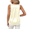 thumbnail image 4 of Posijego Satin Tank Tops for Womensilk Blouses Solid Color Casual Dressy Summer Shirt Sleeveless Tank Tops for Business Work, 4 of 9