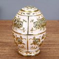 thumbnail image 2 of European Style Toothpick Can Press Toothpick Boxes Acrylic Toothpick Holder Creative Cotton Swabs Collection Boxes (Golden, White), 2 of 4