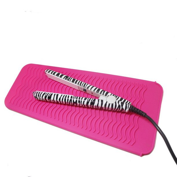 Funda de silicona para plancha de pelo con aislamiento térmico, almohadilla de aislamiento térmico multiusos para belleza y peluquería, bolsa de almacenamiento de silicona para plancha de pelo