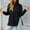 Black, variant on QUINDOS Women's Hoodies and Sweatshirts Zip up Tunic Sweatshirts for Women Plus Size Casual Long Sleeve Crew Neck Plain Pullover Tops
