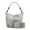 Light Gray, variant on MKF Collection Wandy Women's Hobo Bag Set with Wristlet Wallet, Vegan Leather Croco Shoulder Bag 2Pcs by Mia K - Fuchsia