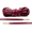 Burgundy, variant on Loop King Laces 1 Pair Luxury Leather Light Pink Shoe Laces with Gold Tips - 45 Inch