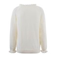 thumbnail image 4 of Vedolay Womens Tops Womens 2023 Fall Cropped Turtleneck Knitted Sweater Pullover Loose Tops,Beige XL, 4 of 4