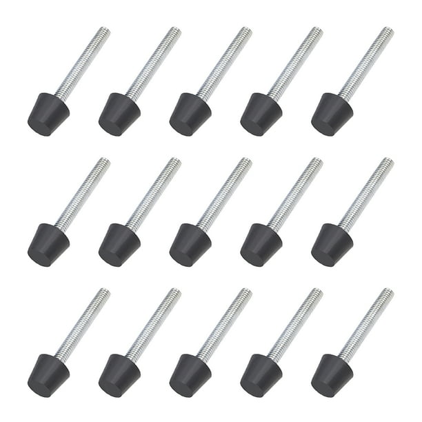 Toggle Clamp Foot Rubber Tip Carbon Steel M5x47mm 15pcs