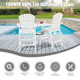 thumbnail image 7 of Tall Adirondack Chairs Set of 2, HDPE Outdoor Adirondack Barstools with Double Connecting Tray Patio Stools Weather Resistant for Outdoor Deck Lawn Pool Backyard, White, 7 of 7
