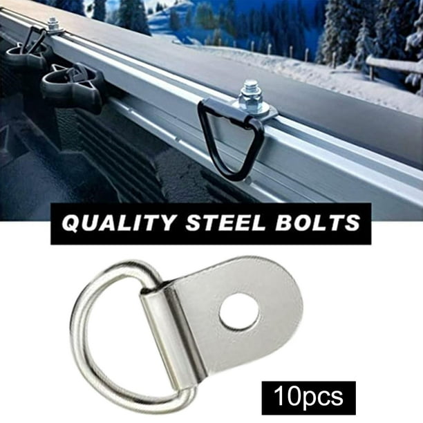 10x anclas anillo tirar accesorios anillo de apto para coche RV remolques , Plata 6.5mm I DYNWAVEMX Ancla de amarre