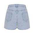 thumbnail image 5 of biudgviw Denim Shorts for Women Trendy Mid Rise Short Jeans Wide Leg Summer Casual Shorts with Pockets, 5 of 7