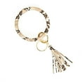 thumbnail image 6 of Handmade Wristlet Round Key Ring Chain Leather/ Silicone Oversized Bracelet Bangle Keychain Holder Tassel for Women Girl, 6 of 8