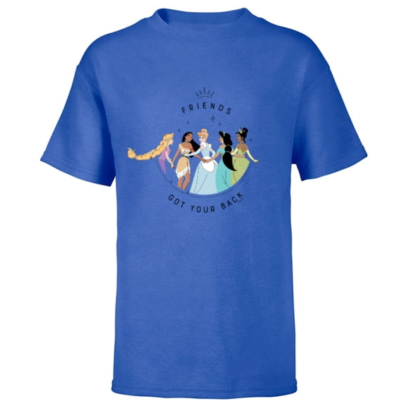 Disney Princess Friends Got Your Back - Short Sleeve T-Shirt for Kids - Customized-Royal