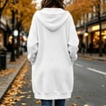 thumbnail image 5 of NominalSnug Women's Zip Up Hoodies Oversized Fleece Long Tunic Sweatshirts Casual Long Sleeve 2026 Fall Hoodie Jacket Coat, 5 of 8