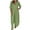 Green, variant on qolati Womens 2 Piece Outfits Casual V Neck Slit Hem Shirts Straight Legs Pants Lounge Suits Plus Size Solid Workwear Vacation Sets